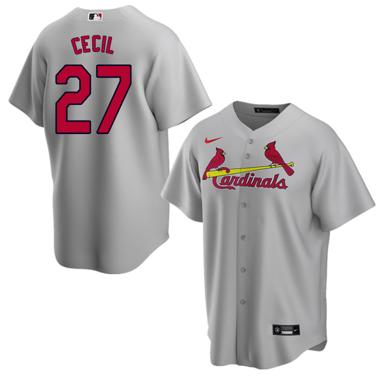 Nike Men #27 Brett Cecil St.Louis Cardinals Baseball Jerseys Sale-Gray